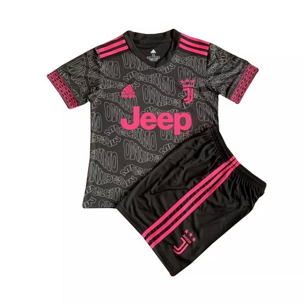 Trikot Juventus Speziell Kinder 2021-2022 Schwarz Pink Günstige Fußballtrikots